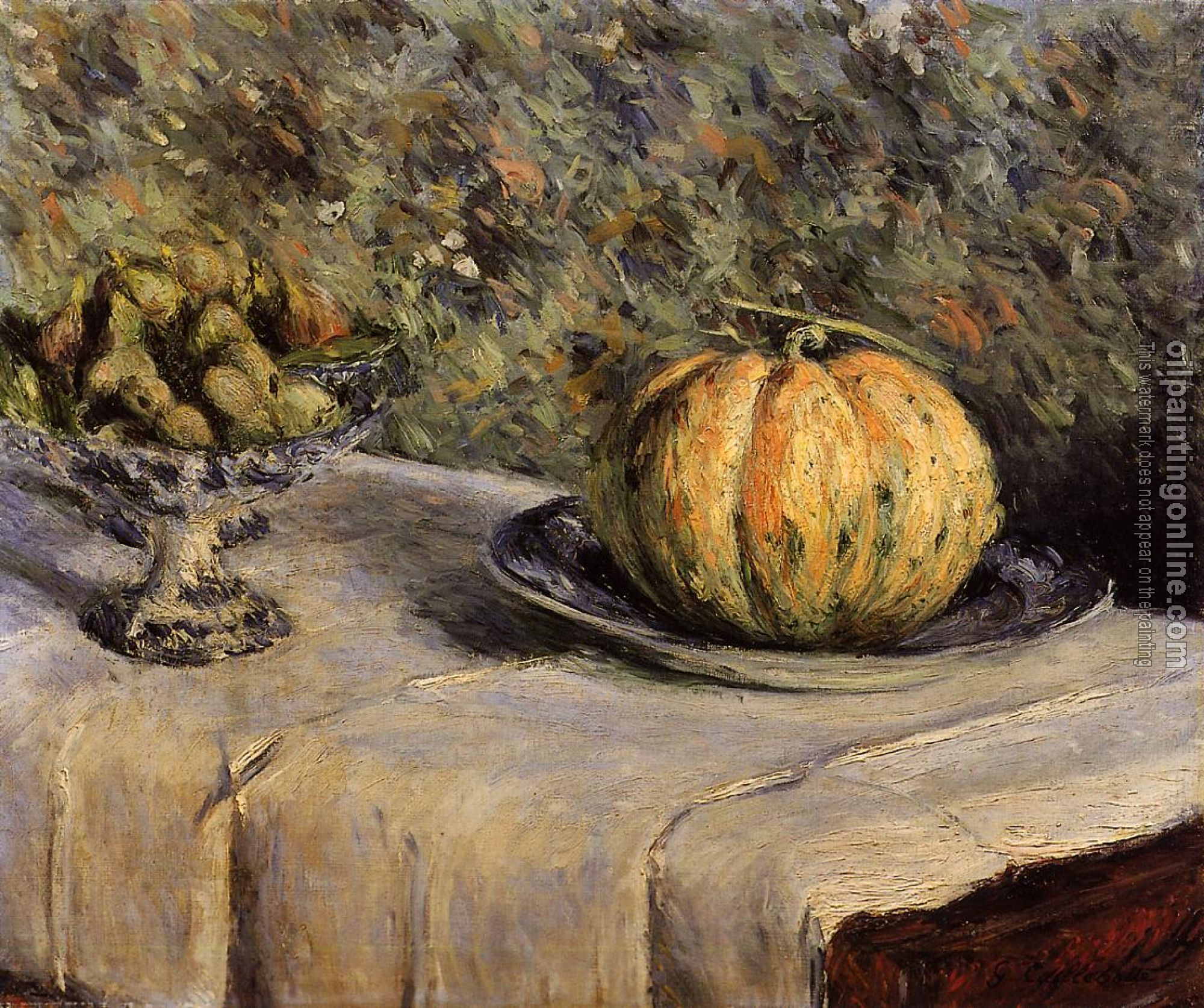 Gustave Caillebotte - Melon and Bowl of Figs Gustave Caillebotte